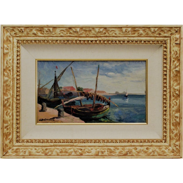 Sky Blue Jean Guindon, Port en Provence, Circa 1920 For Sale - Image 8 of 8