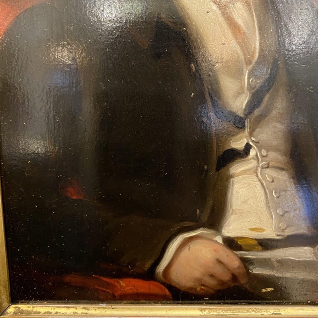 English School, Portrait of a Gentleman, 1800s, Oil on Board For Sale - Image 4 of 5