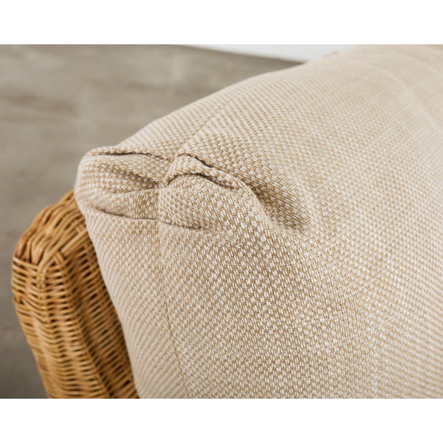 Pair of Ralph Lauren Wicker Lounge Chairs and Ottoman For Sale - Image 14 of 18