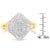 Metal 10K Yellow Gold Diamond Cocktail Ring (1/2 Cttw, J-K Color, I2-I3 Clarity) - Size 6 EVS1010 For Sale - Image 7 of 7