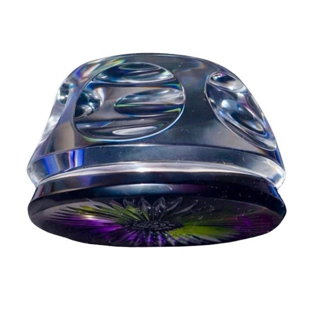 1970s Baccarat France Julius Caesar Intaglio Crystal Paperweight Franklin Mint 1976 For Sale - Image 5 of 6