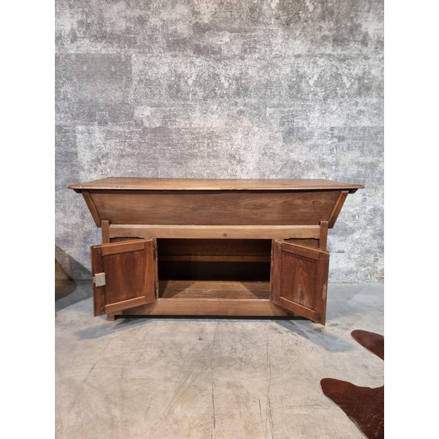 Antique French Farmers Bakery Cabinet in Oak For Sale - Image 14 of 18