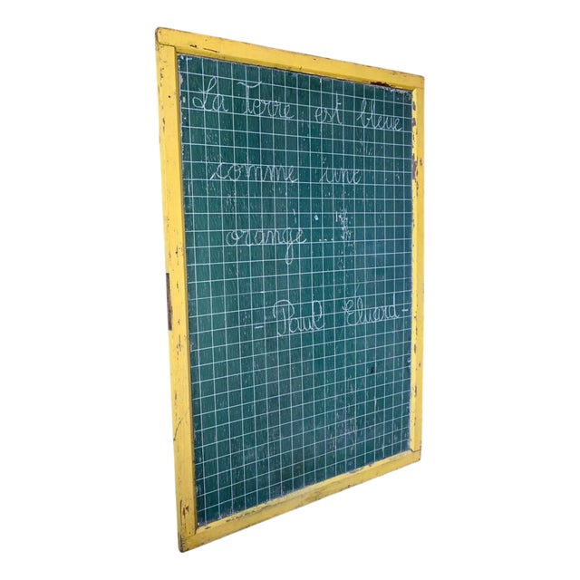 Vintage Wooden Double-Sided Gridded School Board, 1950s For Sale