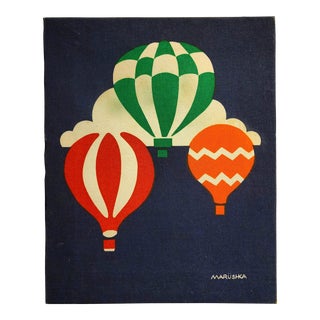 Mid-Century Hot Air Balloon Art Print by Maruska For Sale