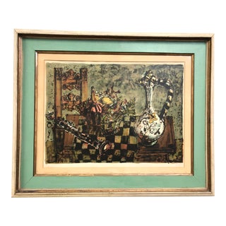 Vintage Paul Aizpiri Hand Signed and Numbered Framed Lithograph For Sale