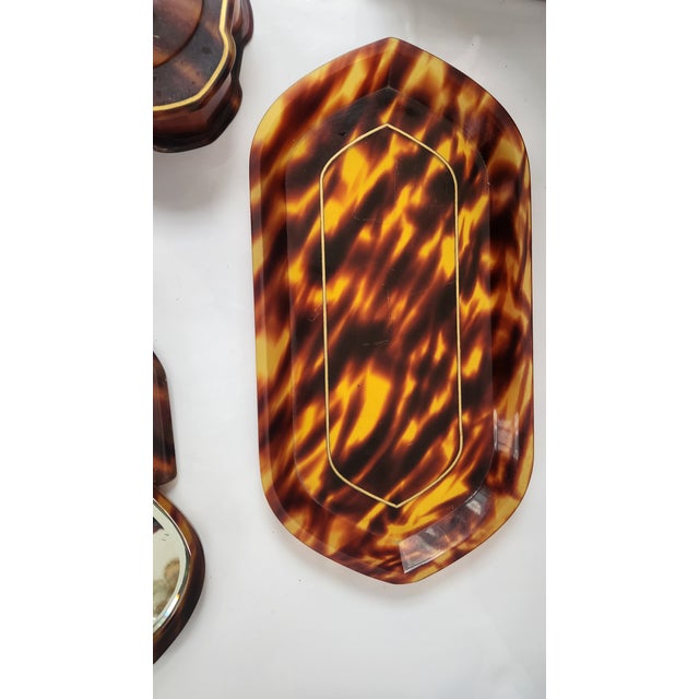 Art Deco Pyralin “La Belle” Tortoiseshell Vanity Dressing Set, Circa 1930s, Usa For Sale - Image 10 of 17