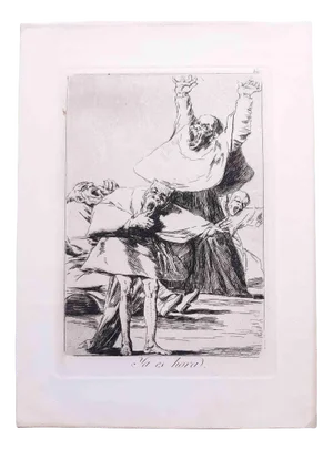 Francisco Goya, Ya es hora from Los Caprichos, Original Etching, 1878