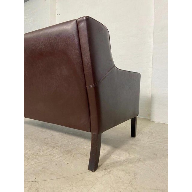 Vintage Danish Dark Cognac Leather Two-Seater Sofa from Stouby, 1960s For Sale - Image 17 of 18