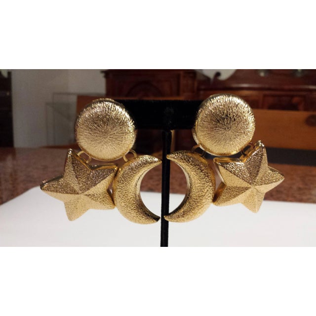 Mid 20th Century 1970s Christian Dior Celestial Sun Moon & Stars Parure Necklace, Bracelet & Earrings - 4 Pieces For Sale - Image 5 of 5