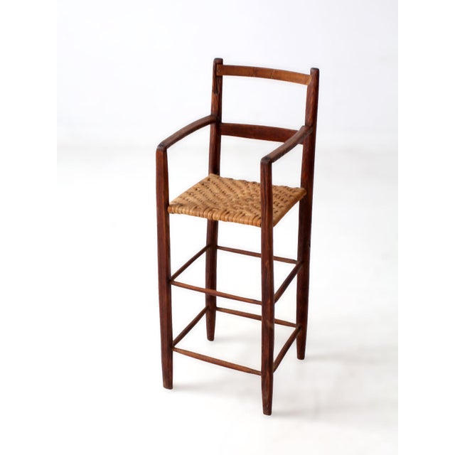 Early 20th Century Antique Child's Chair With Woven Seat For Sale - Image 5 of 14