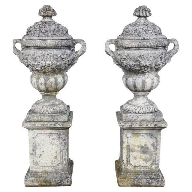 Vases on Pedestals, 1950s For Sale - Image 12 of 12