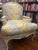Mid 20th Century French Provincial Floral Louis XV Style Bergere Cabriole Armchair For Sale - Image 4 of 12