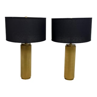 Ian K. Fowler for Restoration Hardware Utilitaire Knurled Table Lamps, Pair For Sale