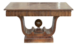 Art Deco Extendable Dining Table in Walnut Veneer, Italy, 1920s