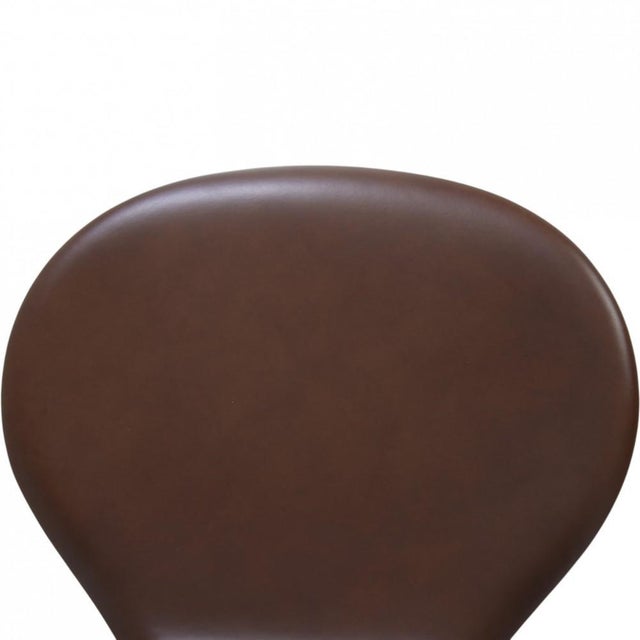 3117 Office Chair in Mokka Classic Leather by Arne Jacobsen for Fritz Hansen, 1997 For Sale - Image 4 of 12