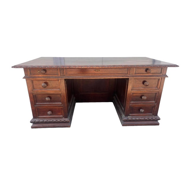 19th Century Antique Empire Style Walnut Countertop Desk, 1890s For Sale - Image 5 of 7