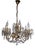 Brass Lead Crystal 24K Gold-Plated Six-Light Chandelier from Sölken Leuchten, 1970s For Sale