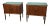 Mid-Century Italian Art Deco Nightstands in Walnut, 1950s, Set of 2 For Sale
