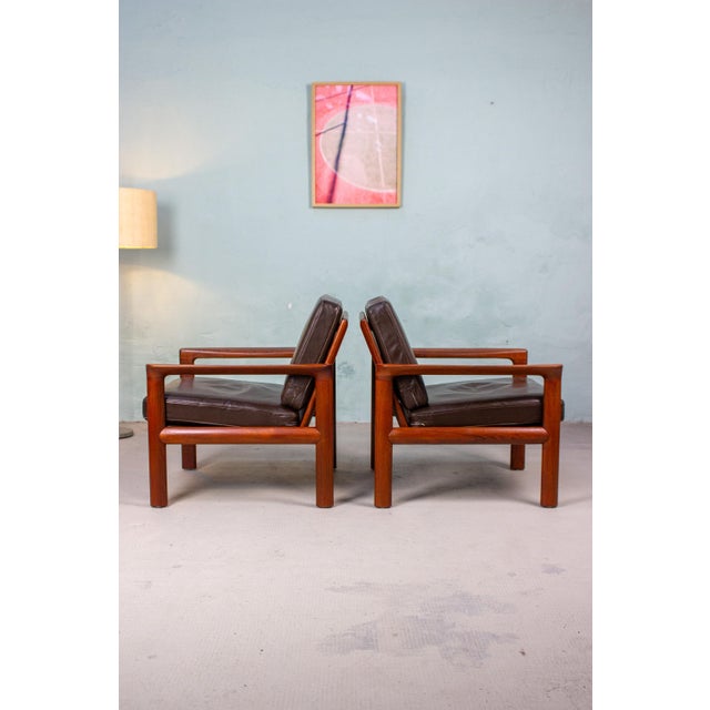 1960s Mid-Century Teak Lounge Chairs by Sven Ellekaer for Komfort, 1960s, Set of 2 For Sale - Image 5 of 18