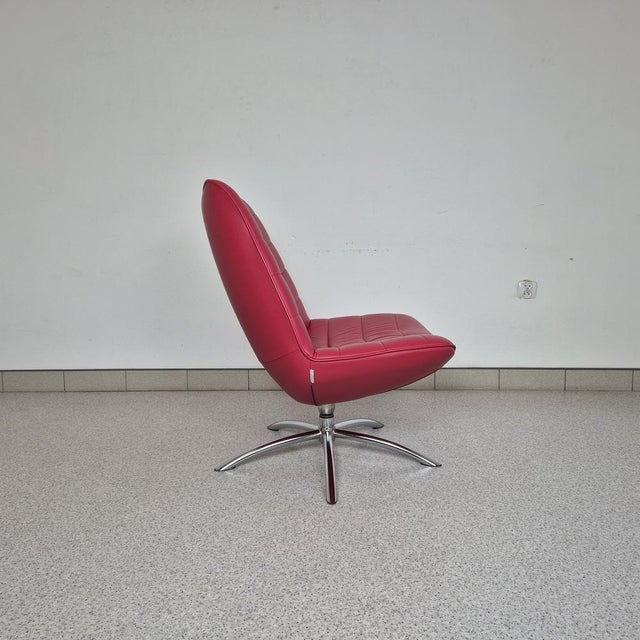 Breen Leather Lounge Chair by S. Hindenes and F. Myhr for Hjellegjerde, 2010s For Sale - Image 6 of 13