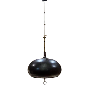 1950s Stilnovo Italian Modernist Black Patinated Pendant Lamp Italy