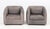Pair of Modern Style Gray Suede Tub Chairs, with cushions. 30" H x 31.5" W x 35" D; seat: 16.5" D. Provenance: From a 157...