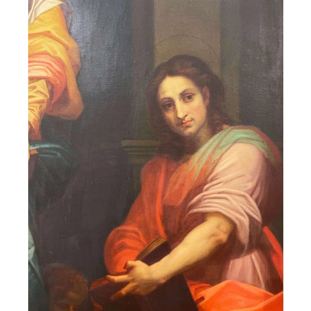 19th Century Italian “Madonna of the Harpies” Oil Painting After Del Sarto For Sale In Dallas - Image 6 of 13