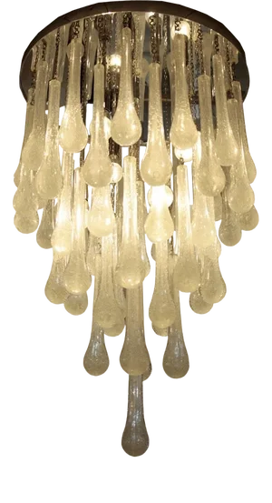Ceiling Light with Murano Glass Drops, 1960s