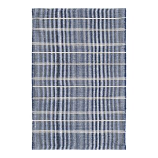 Bunny Williams for Dash & Albert Samson Navy Indoor/Outdoor Rug, 5' x 8' For Sale