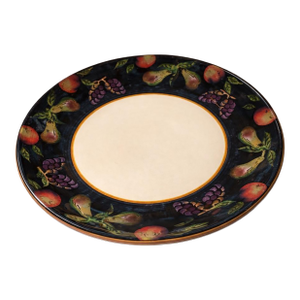 Late 20th Century Hand-Painted Italian Ceramic Fruit Charger Platter Ceramica Arm 16.5”