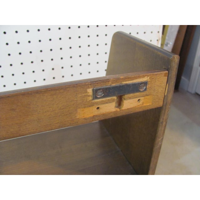 Hans J. Werner for Ry Mobler Floating Bookshelf Dark Stained Wood 1950s Danish Modern For Sale - Image 9 of 11