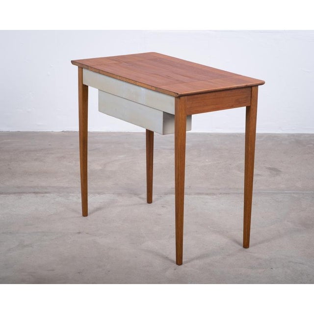 Danish Modern Teak Vanity Table with Mirror, 1960s For Sale - Image 12 of 13