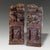 A fine antique pair of Chinese hand-carved soapstone seals dating to circa 1820, during the Qing Dynasty. Each seal is...