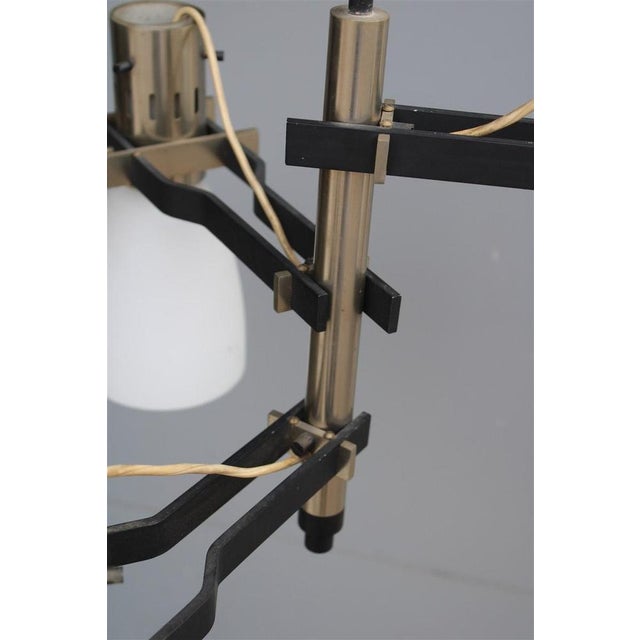 Ceiling Light in Nickel & Glass from Stilnovo, 1960s For Sale - Image 14 of 17