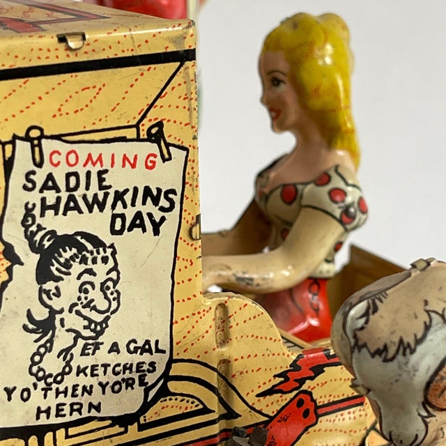 1940s Lil' Abner Dogpatch Band Tin Litho Windup Unique Art Co. For Sale - Image 9 of 9