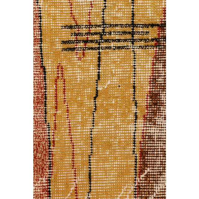 Mid-Century Modern Vintage Zeki Múren Deco Runner in Gold, With Colorful Pattern From Rug & Kilim For Sale - Image 3 of 7