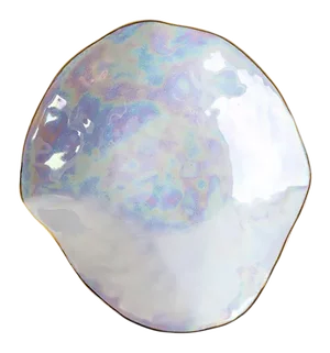 Indulge Nº5 Small Iridescent Handmade Porcelain Plates by Sarah-Linda Forrer, Set of 2