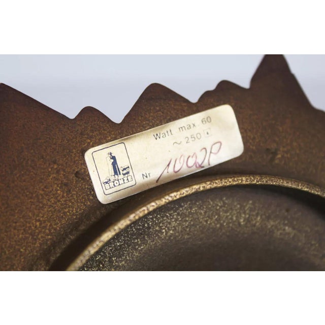 Gold Mid-Century Bronze Sunburst Wall Sconces, Germany, 1950s, Set of 2 For Sale - Image 8 of 10