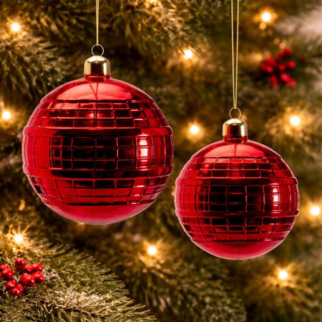 Add shimmering elegance to your holiday décor with this Glass Ball Ornament Set. Featuring a mix of 4" and 5" round glass...