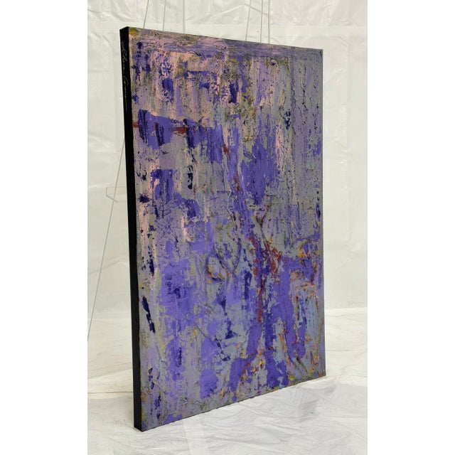 2020s Sharon Cannon "Lavender" Abstract Oil Painting Textural Modern Art For Sale - Image 5 of 18