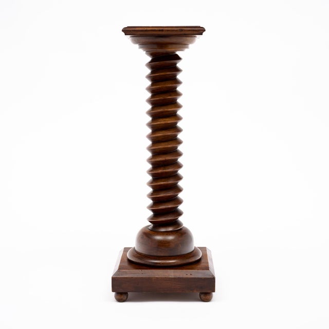 Pedestal built in the early 20th century from a winery press screw, in the Beaujolais region of France. This piece is made...