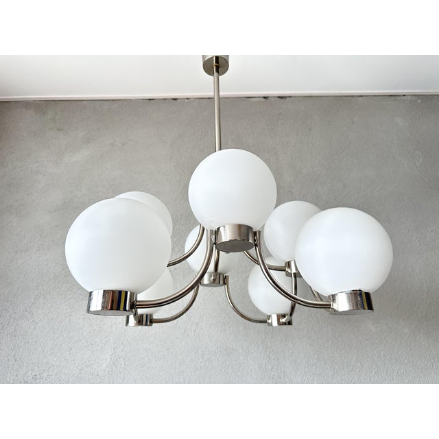 Silver Vintage Sputnik Chandelier, 1970s For Sale - Image 8 of 15