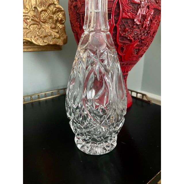 Tall Hollywood Regency Chic & Sleek Liquor Decanter For Sale - Image 4 of 8
