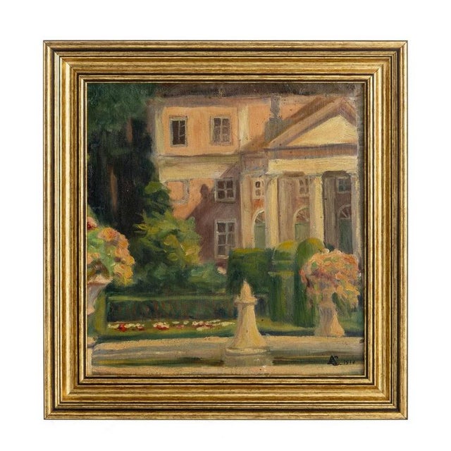 António José Da Costa, Landscape with Classical Building, Oil Painting For Sale - Image 6 of 6