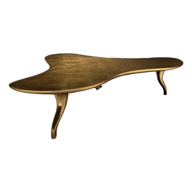 Christopher Guy Tripod Gold Leaf Coffee Table For Sale