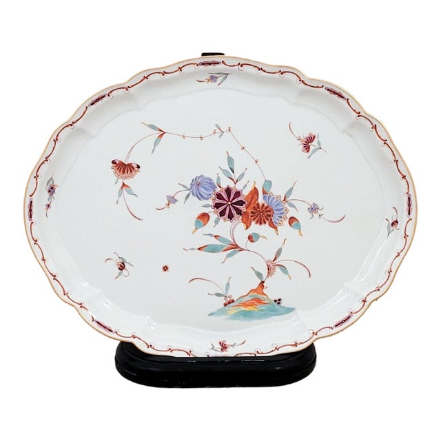 Nymphenburg Indian Summer Flowers Oval Platter, Germany Circa 1960 For Sale