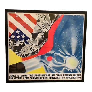 1970s Leo Castelli Gallery James Rosenquist Exhibition Poster, Framed For Sale