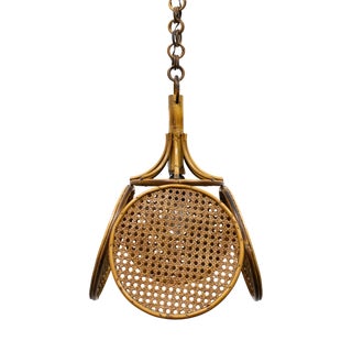 Pendant Lamp in Bamboo and Rattan, 1960s For Sale