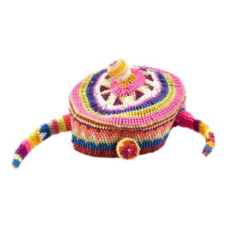 Early 20th Century Pende Beaded Chief's Hat For Sale