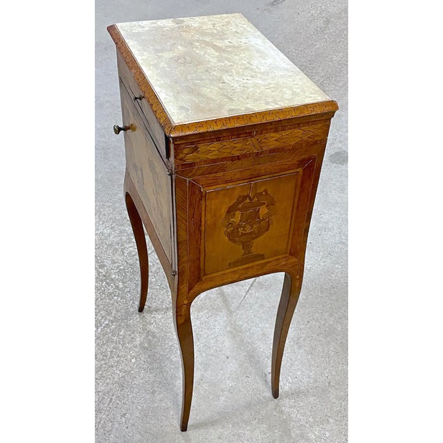 19th Century Antique Inlaid Wood Side Table For Sale - Image 5 of 12